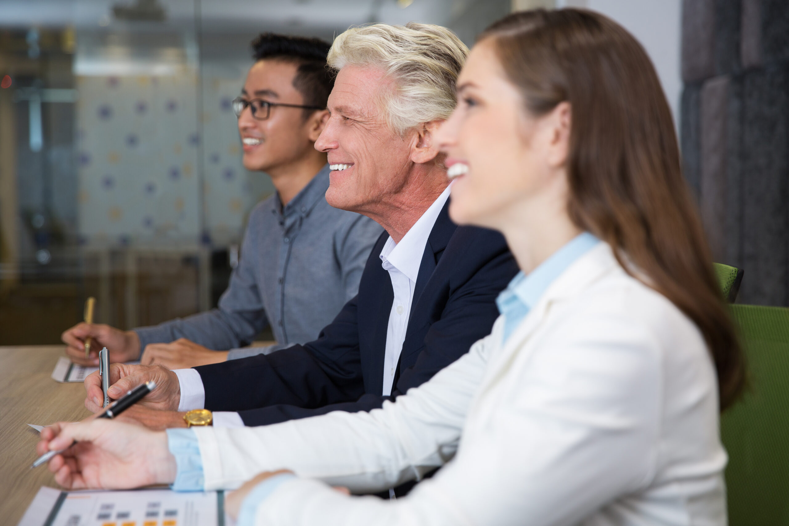 smiling business people